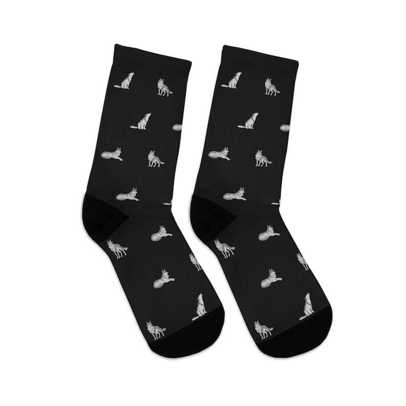 Chaussettes fantaisie loup gris image 2