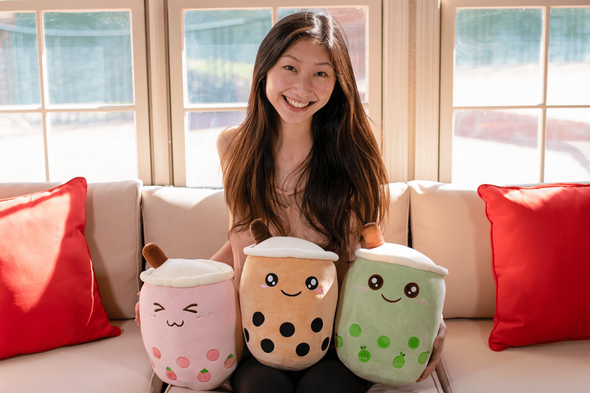 Medium Boba Plushie, Boba Milk Tea,  Bubble Tea, Milk Tea, Bubble Mil…