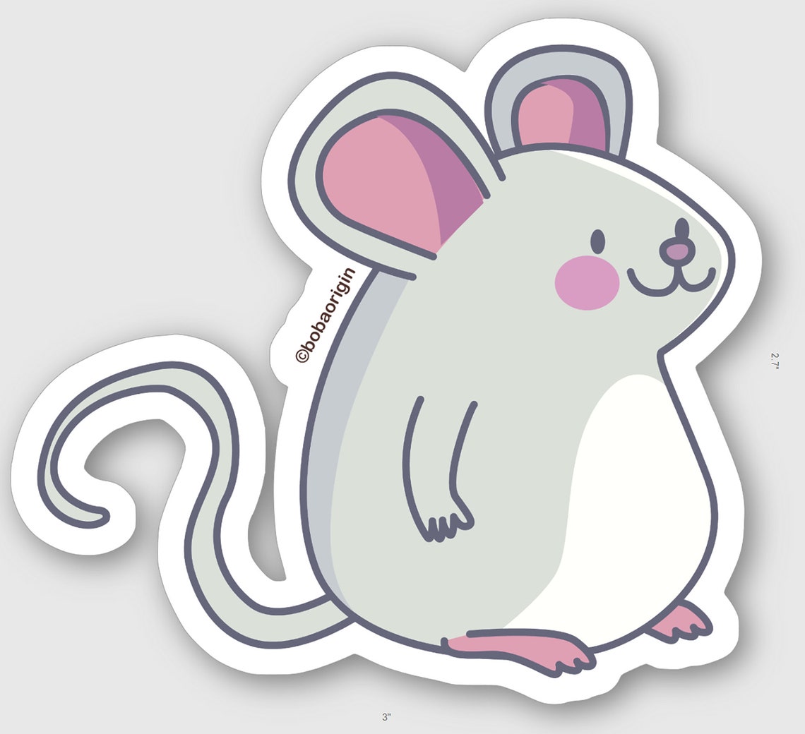 Boba Rat Sticker Rat Stickers Mouse Stickers Vinyl Etsy