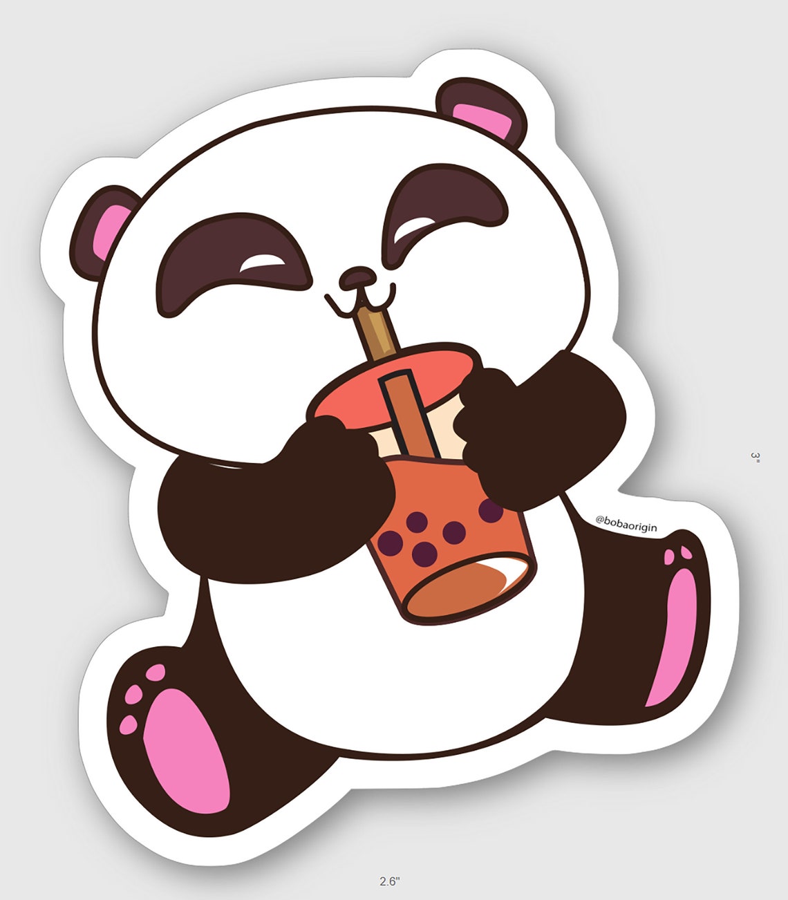 Boba Panda Sticker Panda Stickers Vinyl Stickers Boba Etsy
