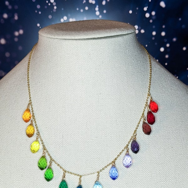Rainbow lorelei necklace