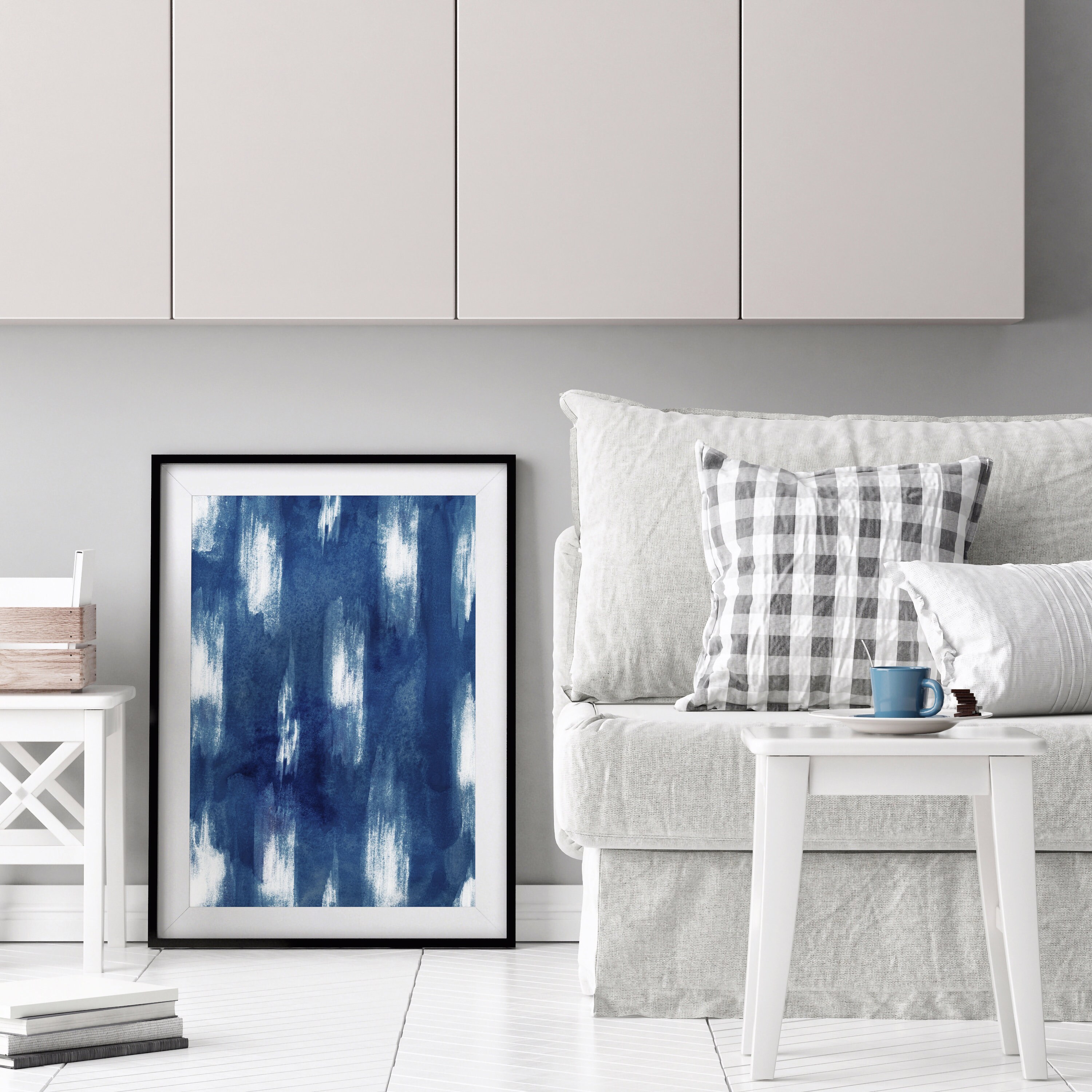 Blue Watercolor Wall art Set of 3 Prints Abstract Print Etsy