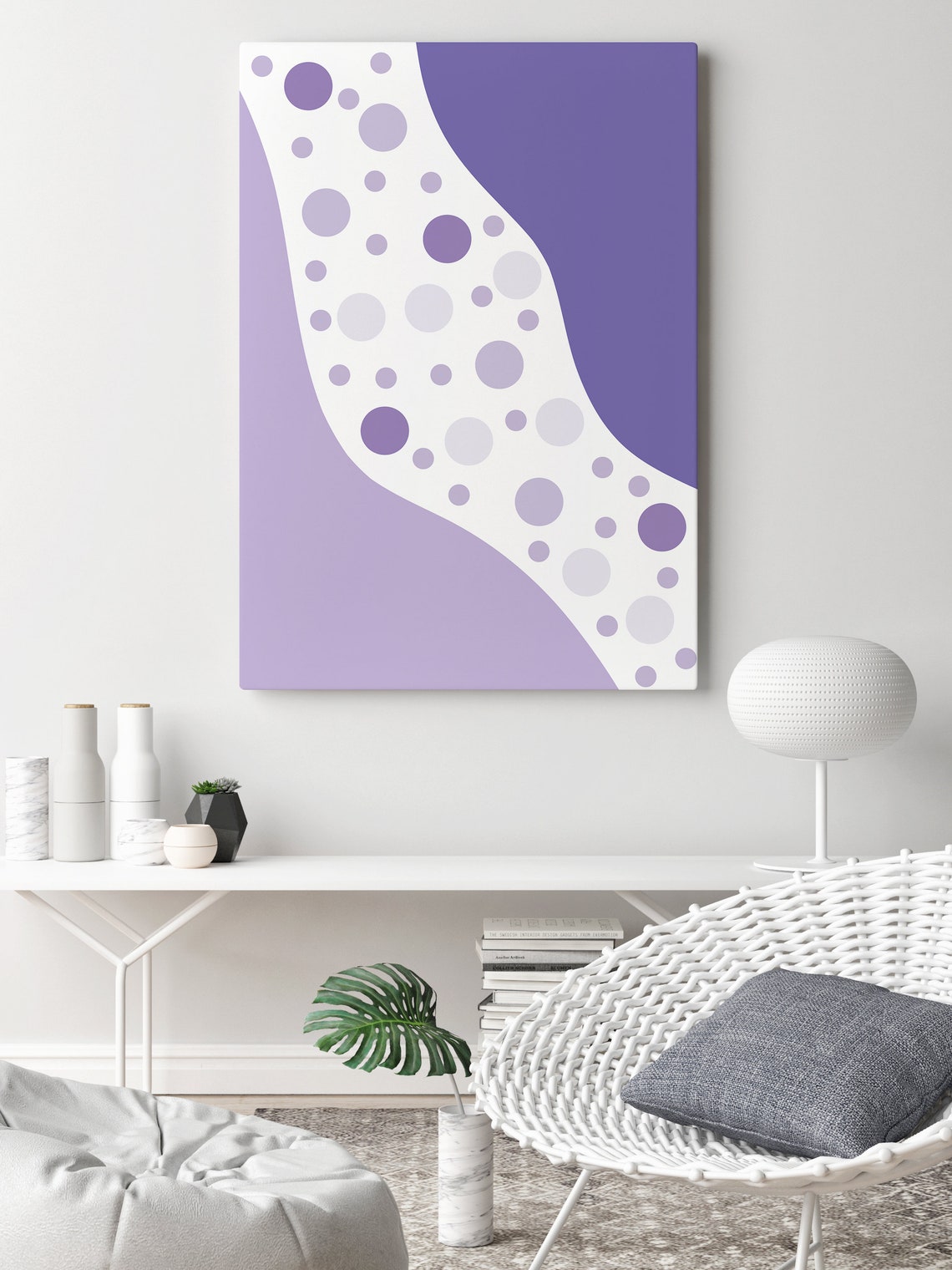 Purple Abstract Wall Art Contemporary art Abstract poster | Etsy