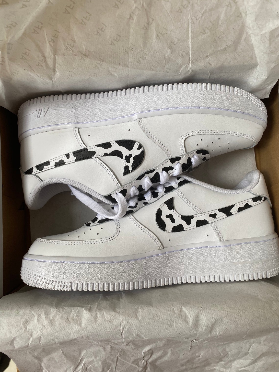 cow print air force 1