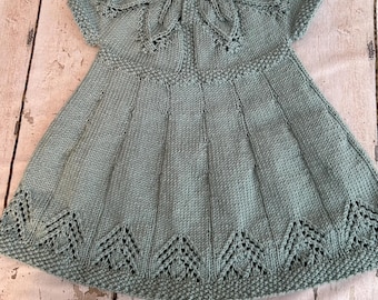 fairy leaves dress knitting pattern Knit Baby SBLooks-Tash