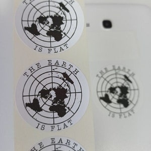 La Terre est plate autocollant plat Pack 50 autocollant Earthers autocollant autocollant globe plat Monde est plat autocollant d’espace autocollant drôle autocollant papier 072