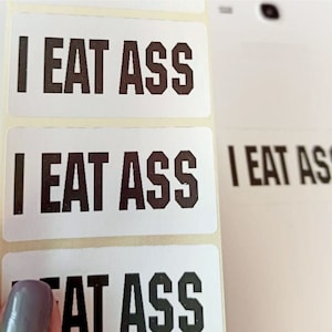 I EAT ASS sticker Joke sticker 25-50 pack sticker Decal meme ass Funny sticker Prank sticker Ass decals decalinada Laptop sticker 019