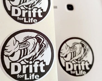 Drift for life sticker 25 pack Drifter sticker Drifter decal Drifter logo Driving sticker Mega pack sticker Drift King Sport car sticker 032