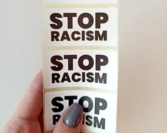 Stop racism 25-100 pack sticker Stop racism decal Anti prejudice racism Stop racism sticker Lot decal sticker Mega pack joke sticker 026