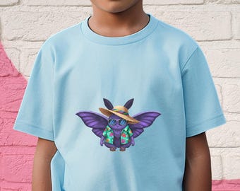 Mothman Kids Shirt, Summer Vacation Cryptid Tee