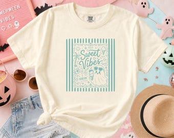 BBQ Ghost Shirt, Boo-B-Q Tee, Grilling Ghost T-Shirt, Spooky Summerween Cookout, Pastel Halloween Barbecue Top, Cute Ghost Foodie Gift