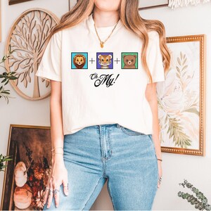 Oh, My Lion, Tiger, and Bear Retro Graphic Tee, Trendy Unique Animal Lover Gift, Cute Animal Friends, Classic Movies, Film Lovers Kids Shirt