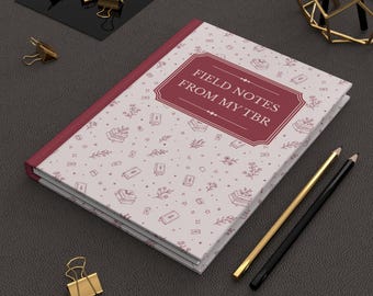 Field Notes From My TBR Journal Hardcover, Reading Tracker Notebook, Book Lover Gift, Floral Bookish Diary, Library Reading Log
