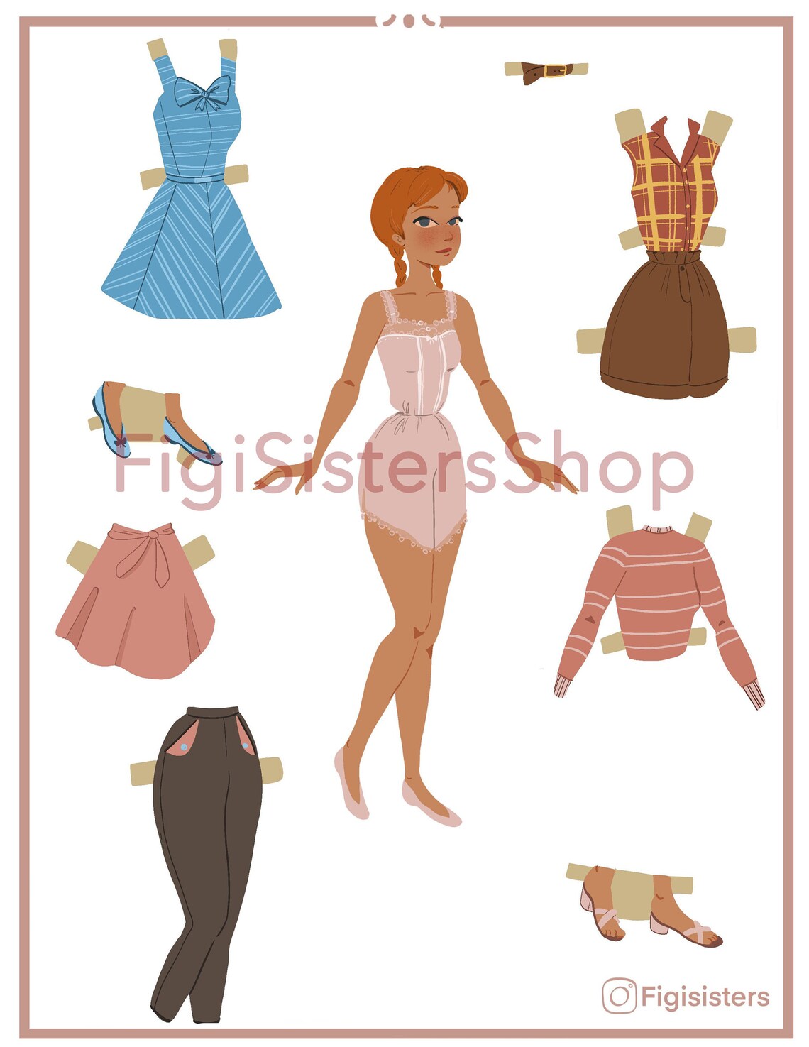 Printable Paper Doll Group Pack MAKE YOUR OWN Instant Etsy