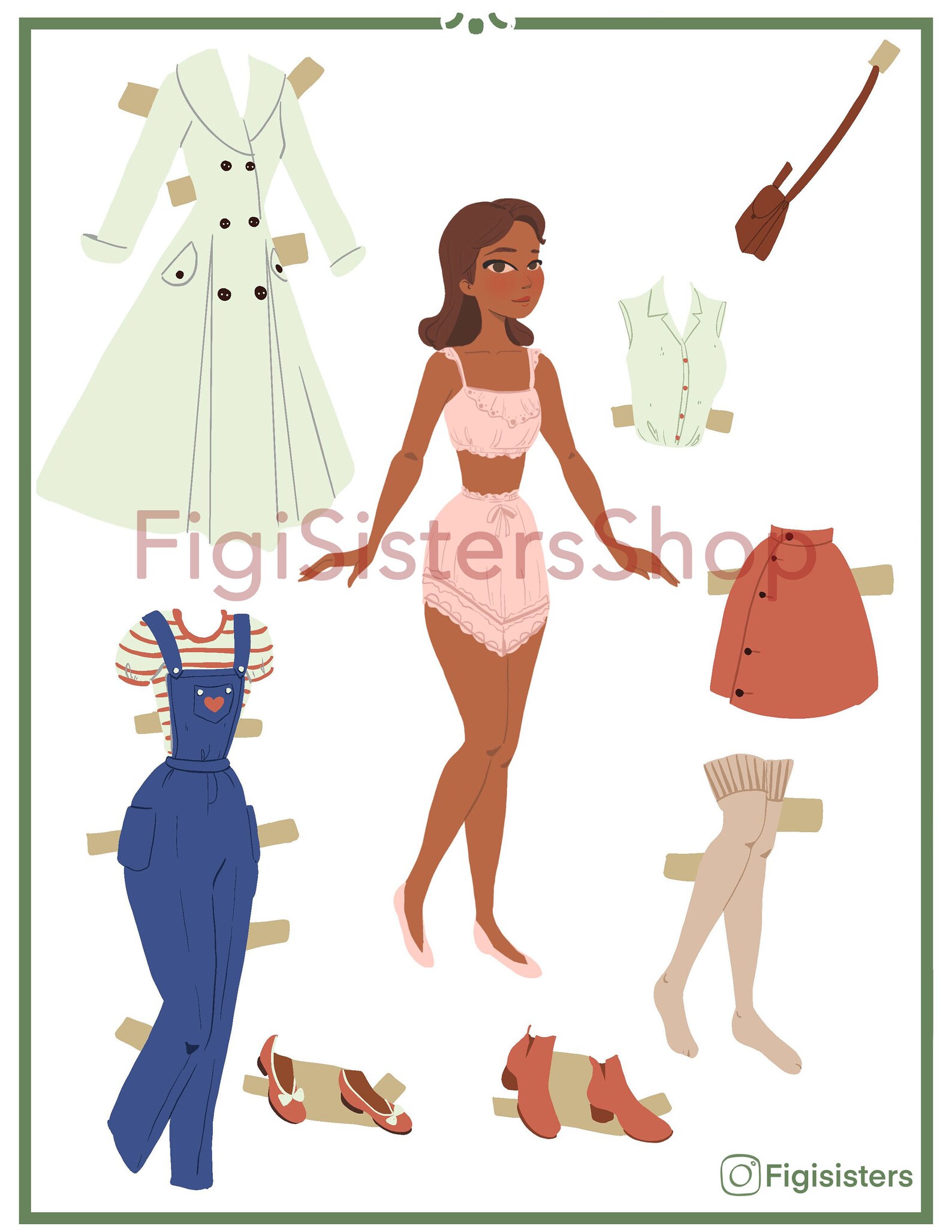 Printable Paper Doll Group Pack MAKE YOUR OWN Instant Etsy