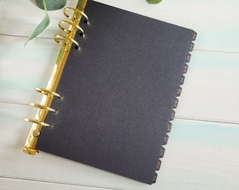 Personalized A-Z Planner Dividers, Planner Inserts, Alphabet Dividers for 6 Ring Planners, Available in A5, A6, Personal, Custom size