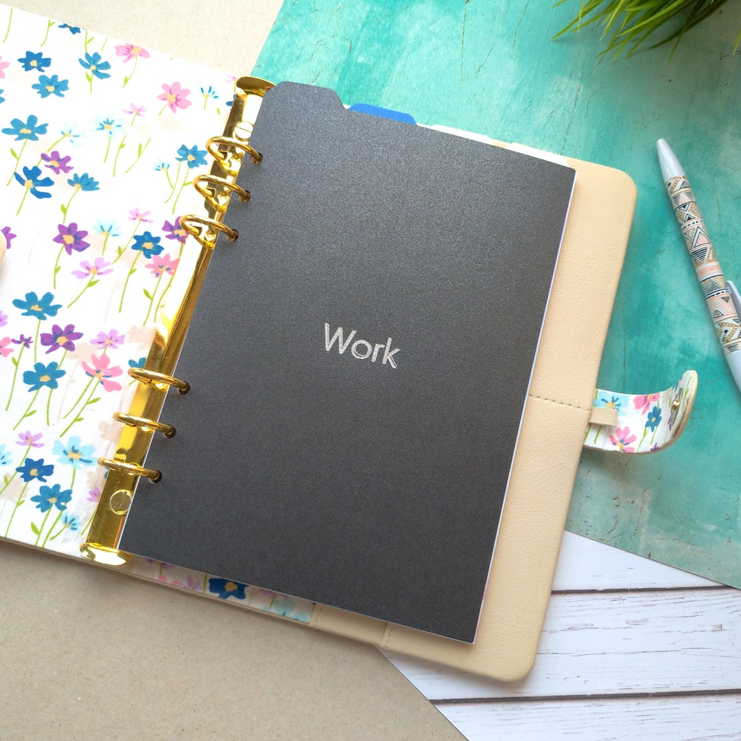 Personalized A5 Top Tab Planner Dividers, A6 Personal Planner Inserts