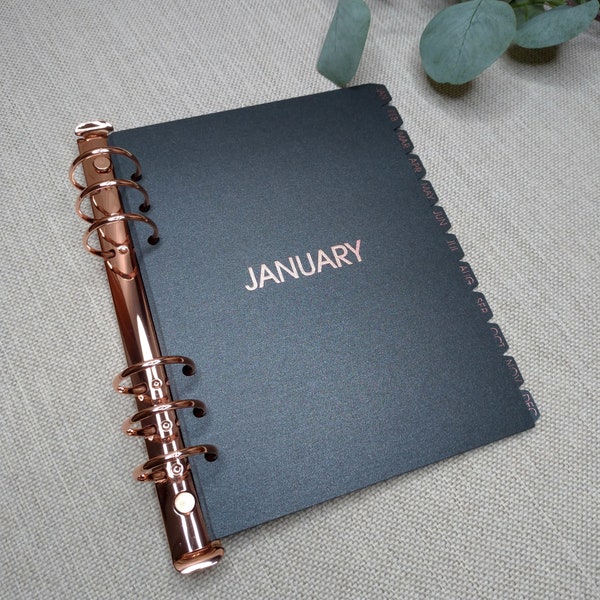 A5 Planner Monthly Side Tab Dividers Etsy