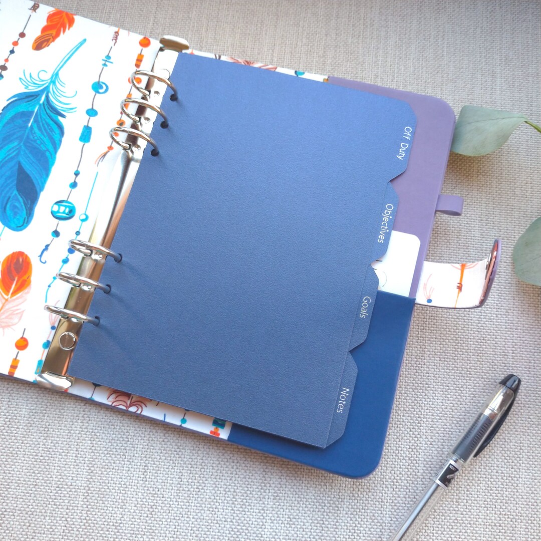 PERSONALIZED A5 6 Ring Planner Binder Cover With A5 Planner Dividers