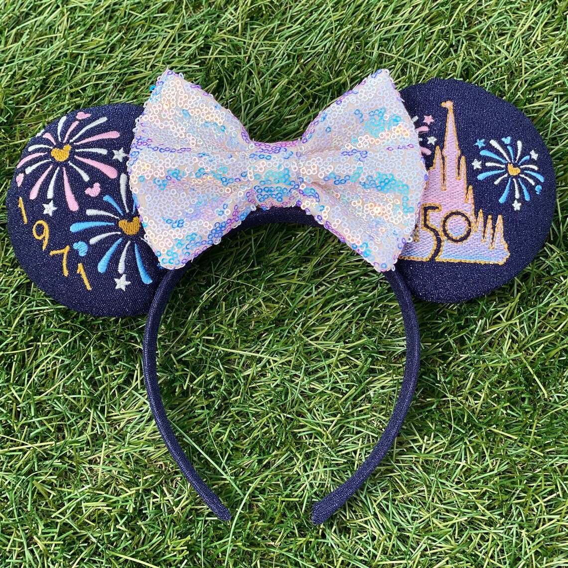 WDW 50th Anniversary Ears Mickey Ears Minnie Ears Headband Etsy