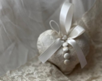 Keepsake Wedding Ornaments Made From Your wedding dress, Memory Wedding Ornaments