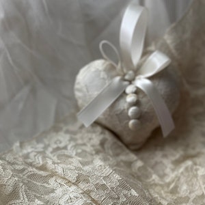 Keepsake Wedding Ornaments Made From Your wedding dress, Memory Wedding Ornaments