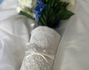 Wedding Bouquet Wrap Made From Your Wedding Dress