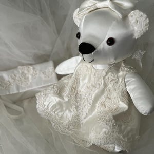 Wedding Keepsake Bear: Repurposed Bridal Gown Memory Bear