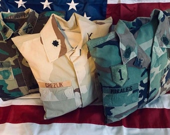 Military Keepsake Pillow, Uniform Pillow: Made-to-Order Keepsake