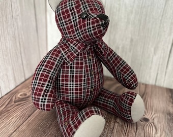 Memory Bear Made From Your Clothes, Keepsake Bear