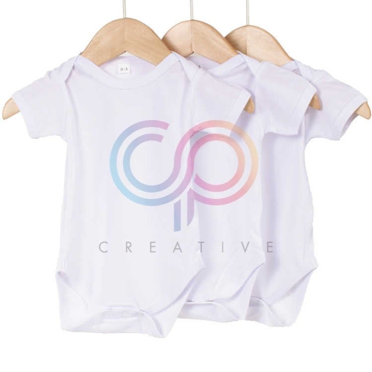 Blank Sublimation Baby Onesie Bodysuit T-Shirt 100% Polyester