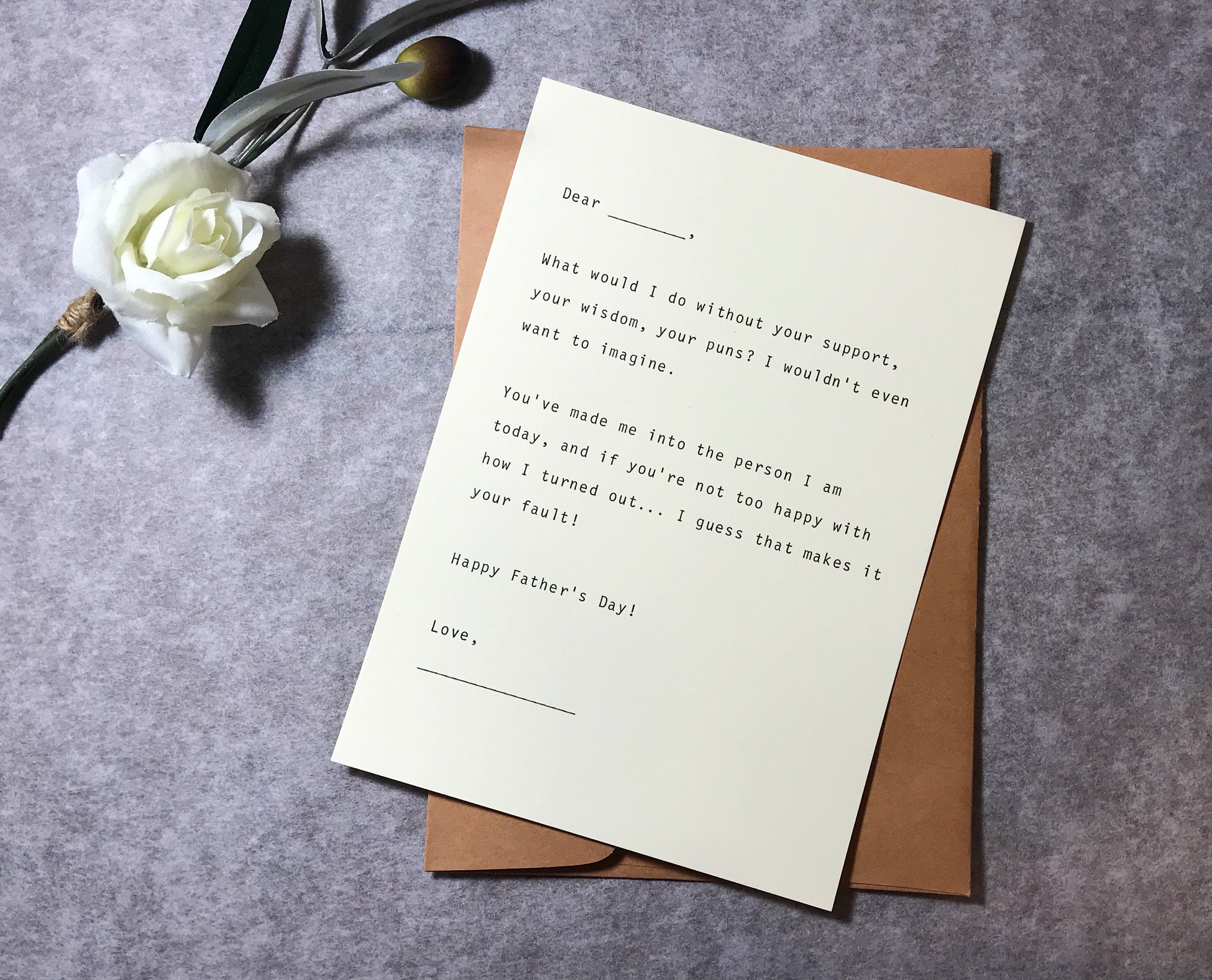 Templated Hand Typed Card From Vintage Typewriter - Etsy