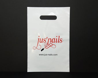 Paper glossy name bags, 25 Custom Plastic Bags 12x16", Merchandise Custom Shop Bags, Bags with Logo, Personalized handmade bags for business