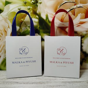 25 Wedding Welcome Bags Wedding Thank You Bags Welcome Gift Bags Custom Welcome Bags Welcome Bags For Hotel Guests Wedding Bags Favors