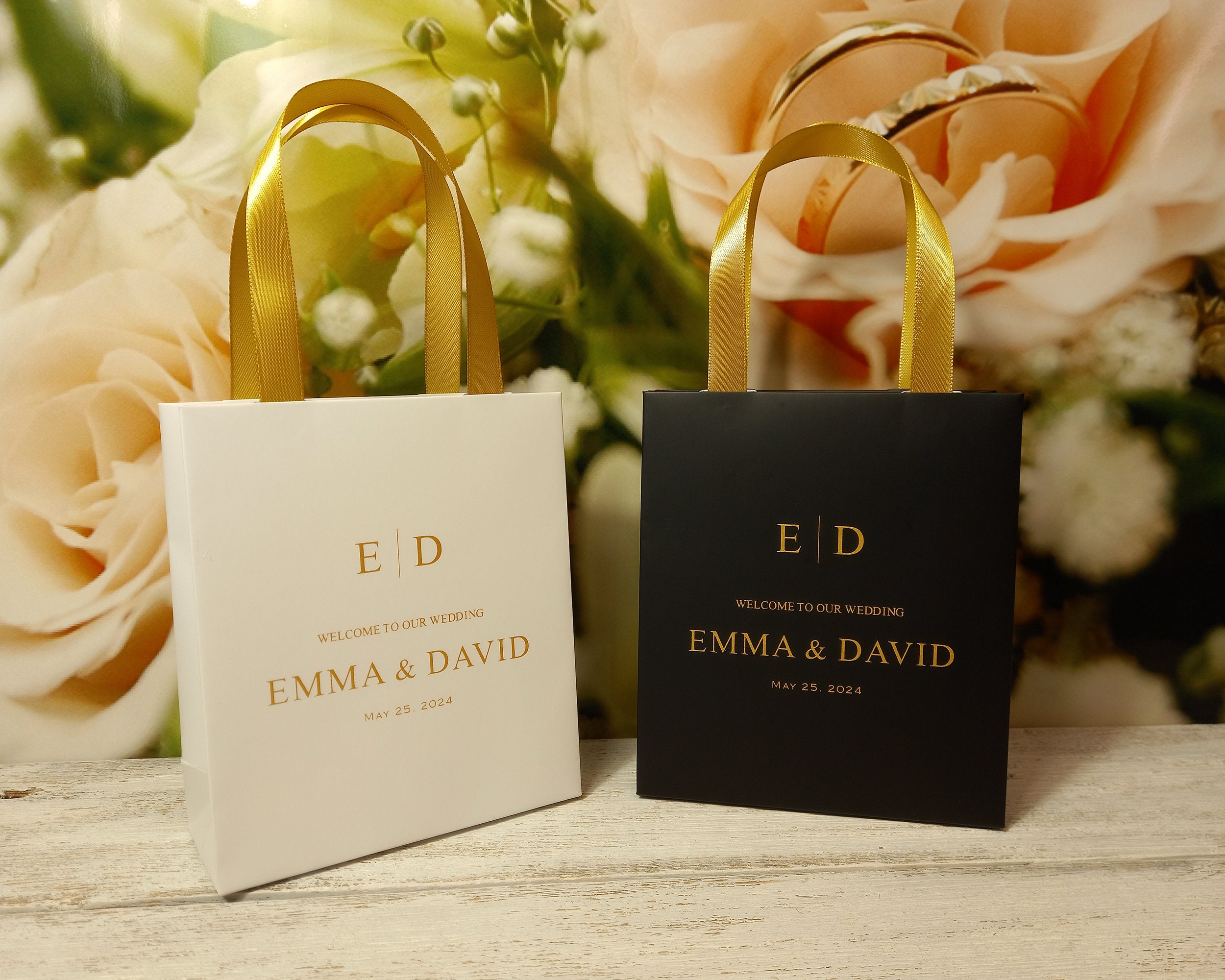 20 Wedding Welcome Bags, Wedding Thank You Bags for Guests, Welcome Gift Bags, Custom Welcome Bags, Personalized Welcome Bags, Elegant Bags