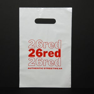 Packaging Plastic Bags 50 pcs 8x12" Custom Shop Bags Plastic Shopping Bags with Your Logo Party Favor Sales Bags