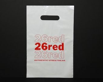 Packaging Plastic Bags 50 pcs 8x12&quot; Custom Shop Bags Plastic Shopping Bags with Your Logo Party Favor Sales Bags