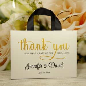 20 Thank You Bags with satin ribbon handles , Wedding Welcome Bags, Bridesmaids Gift Bags