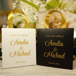 25 Wedding Welcome Bags For Guests Thank You Bags For Wedding Gift Bags Custom Welcome Bags Wedding Favor Bags