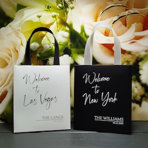 Welcome Wedding Bags |Set of 20| Destination Welcome Bag Wedding Souvenir Bag with satin ribbon handles for Wedding Day- Wedding Guest Gifts