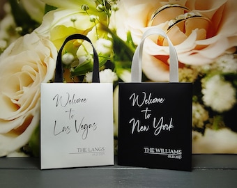 Welcome Wedding Bags |Set of 20| Destination Welcome Bag Wedding Souvenir Bag with satin ribbon handles for Wedding Day- Wedding Guest Gifts
