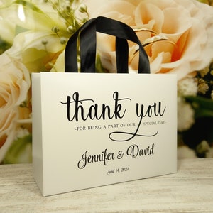30 Thank You Bags with satin ribbon handles , Wedding Welcome Bags, Bridesmaids Gift Bags