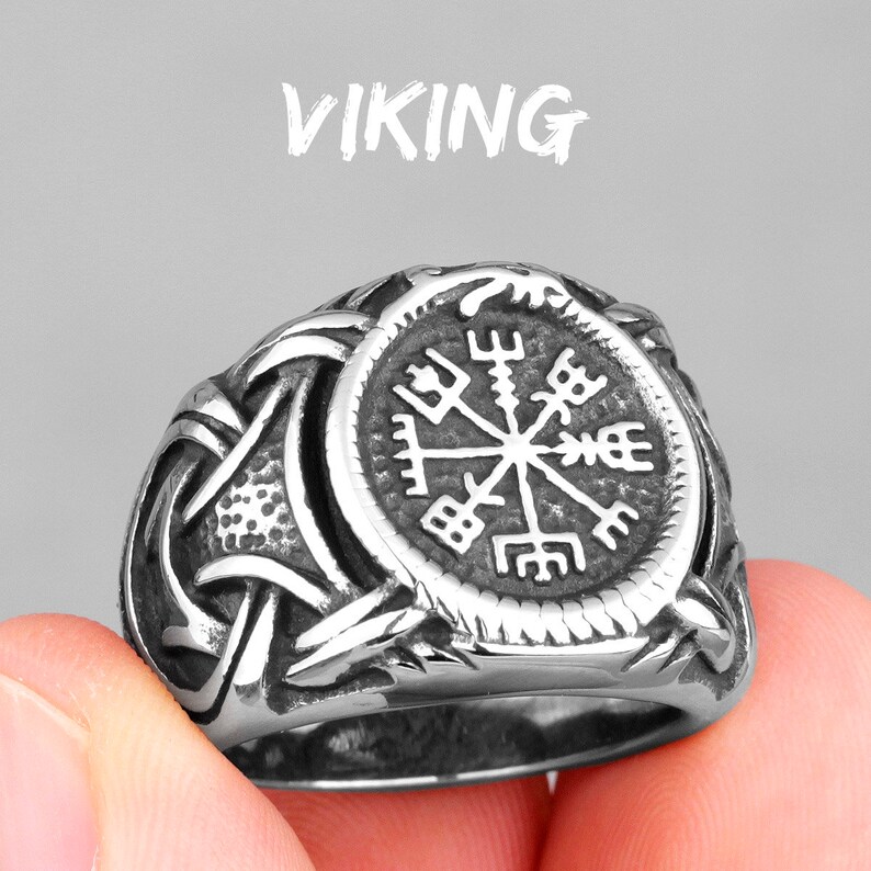 Viking Mens Ring Viking Jewelry Rings For Women Stainless Steel Viking Ring Viking Ring Nordic Ring Silver Viking Ring Rings For Men