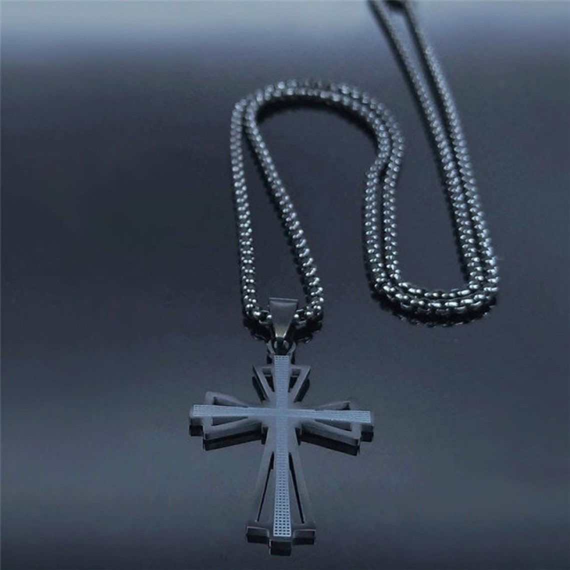 Templar Cross Necklace Stainless Steel Knights Templar Cross | Etsy