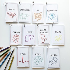 Medicine study flashcards bundle