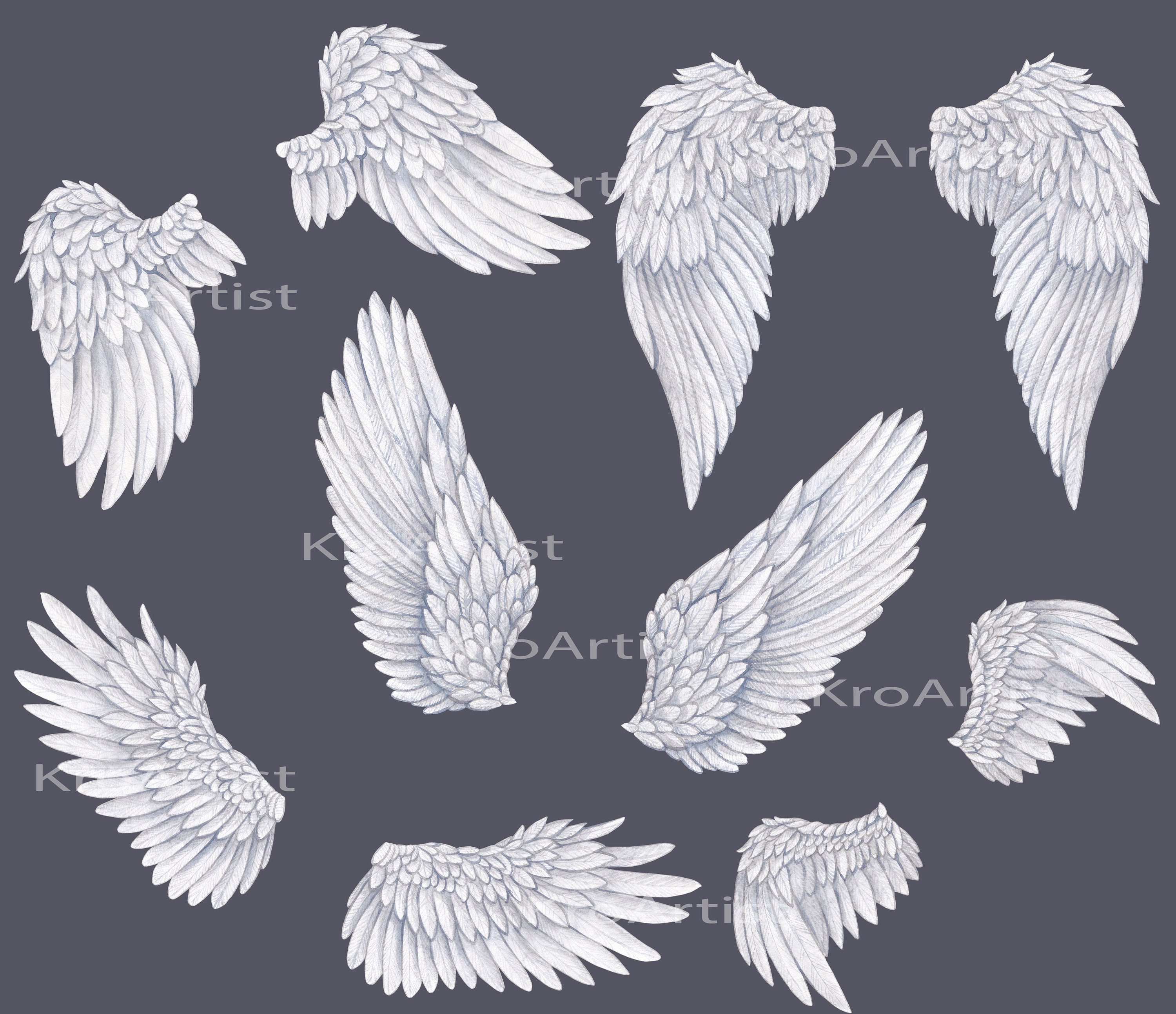 Watercolor Wings Clipart Angel's Wings Clipart. Digital | Etsy Watercolor Wings Clipart Angel's Wings Clipart. Digital | Etsy