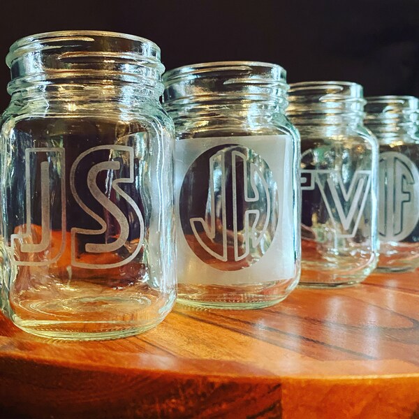Etched Mason Jar Etsy