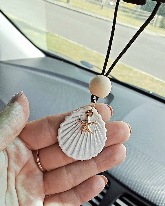 Seashell Hanging Car Diffuser Beach Car Accessories for Etsy Australia