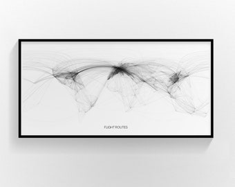 Map of the world from its flight routes