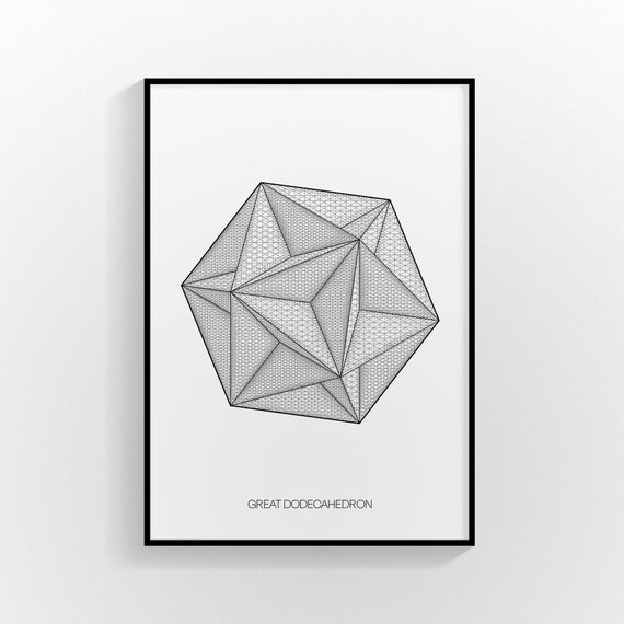 Great Dodecahedron Polyhedron Geometric Print on High Quality Fine Art  Paper - Etsy UK
